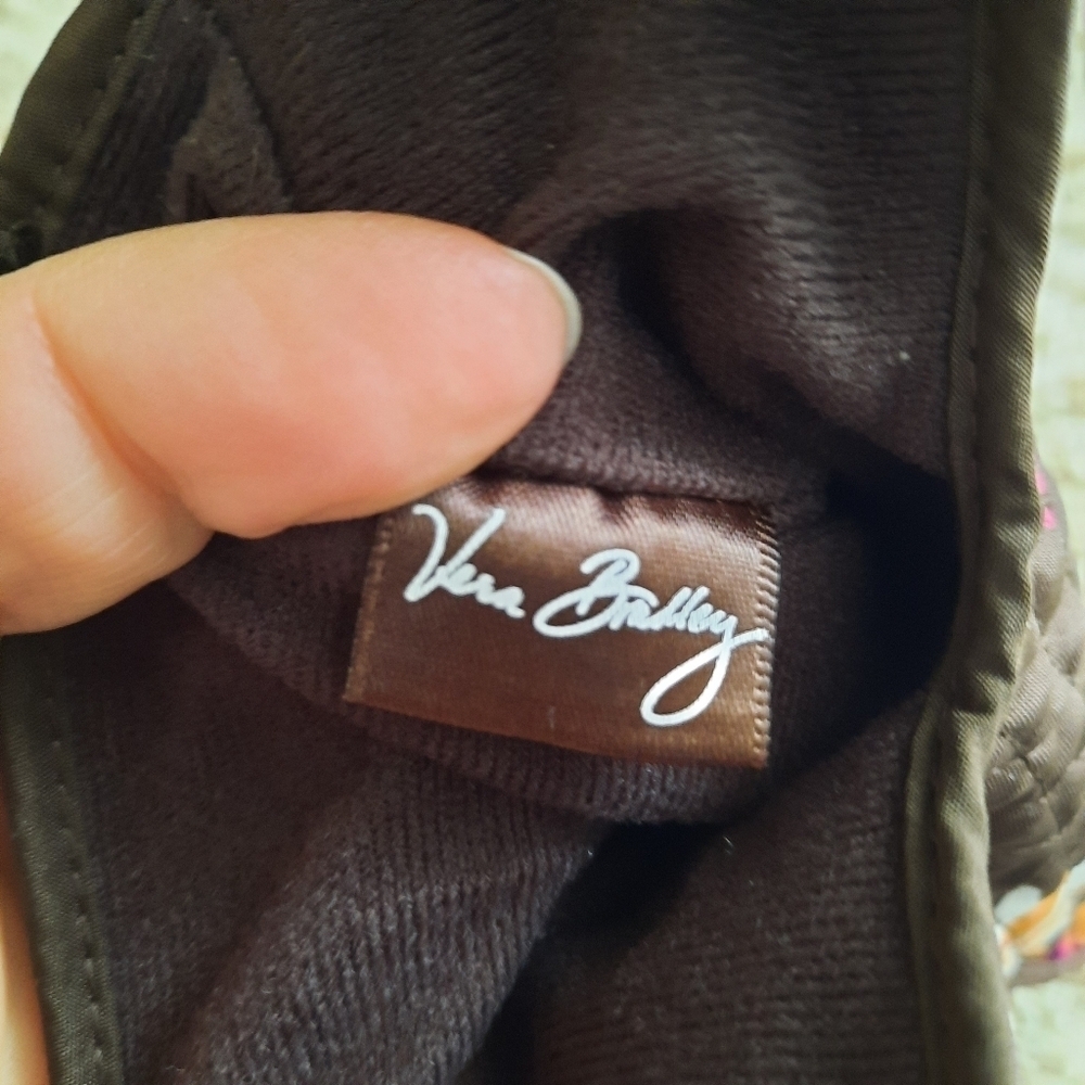 Vera Bradley English rose quilted floral brown fleece gloves size M/L - Picture 8 of 11